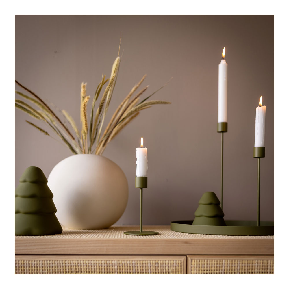 Candlestick Ljusstake 13 cm Oliv