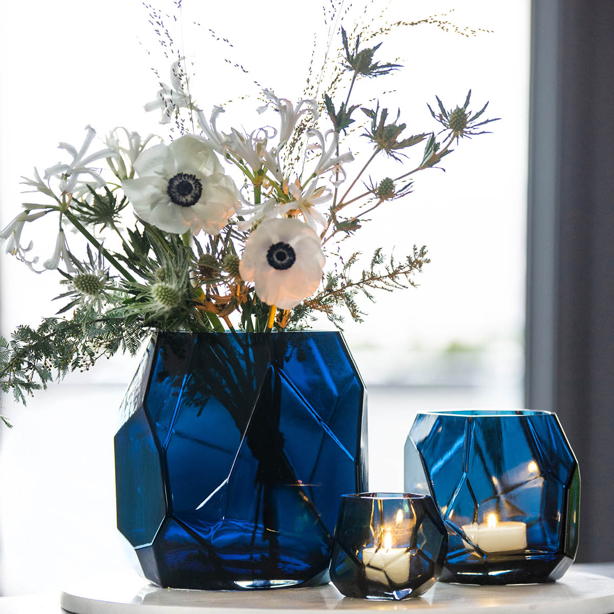 Iglo Ljuslykta / Vas 15 cm Royal Blue