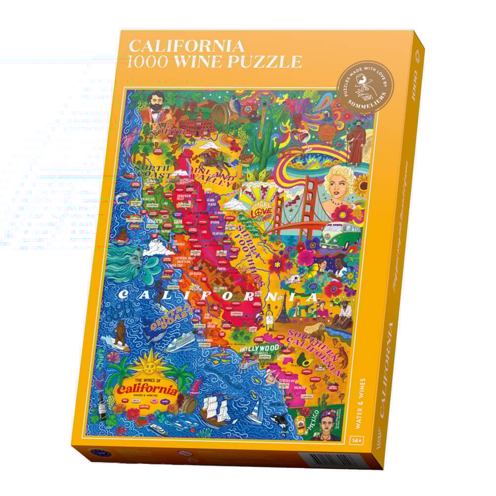 Vinpussel - Kalifornien 1000 bitar Gul