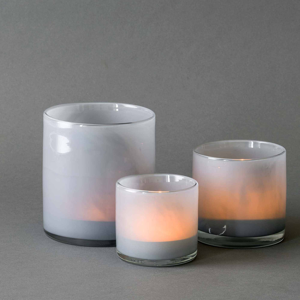 Lyric Ljuslykta Glas 12x14 cm Dusty Blue