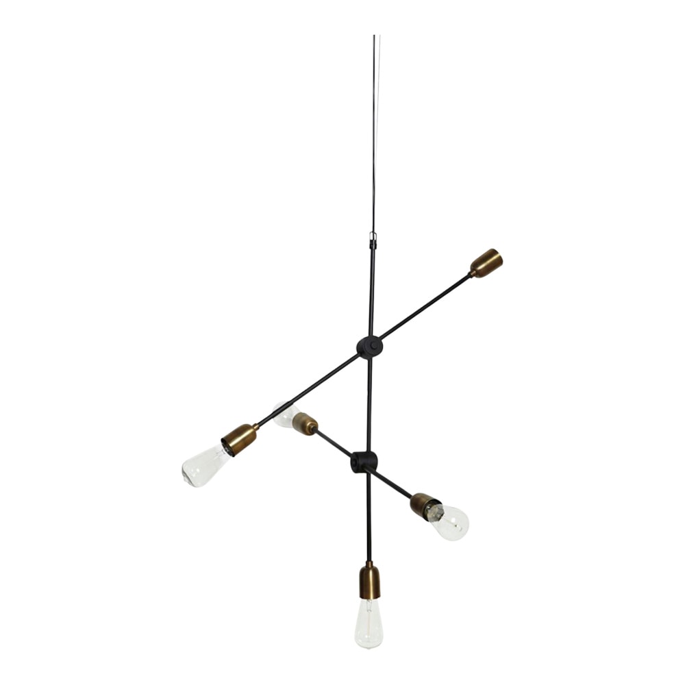 Molecular Taklampa 78 cm Svart/Mässing