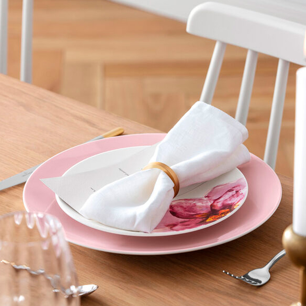 Rose Garden Assiett 21 cm Vit