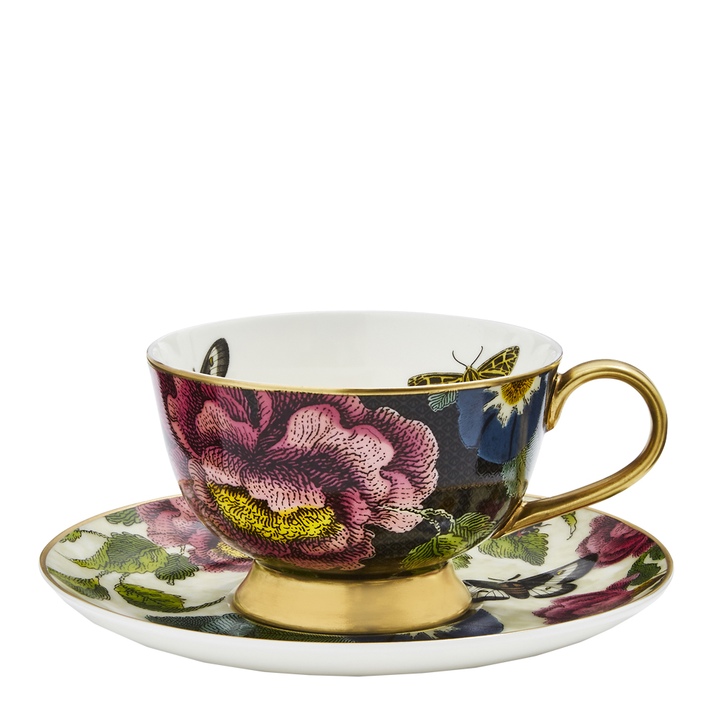 Creatures of Curiosity Tekopp med fat 20 cl Dark Floral