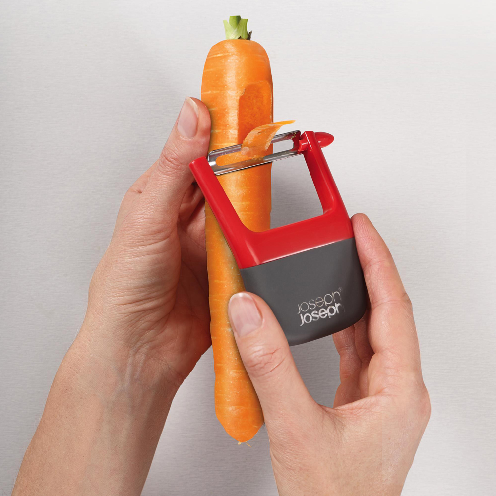 Duo Grönsaksskalare Röd/Mörkgrå