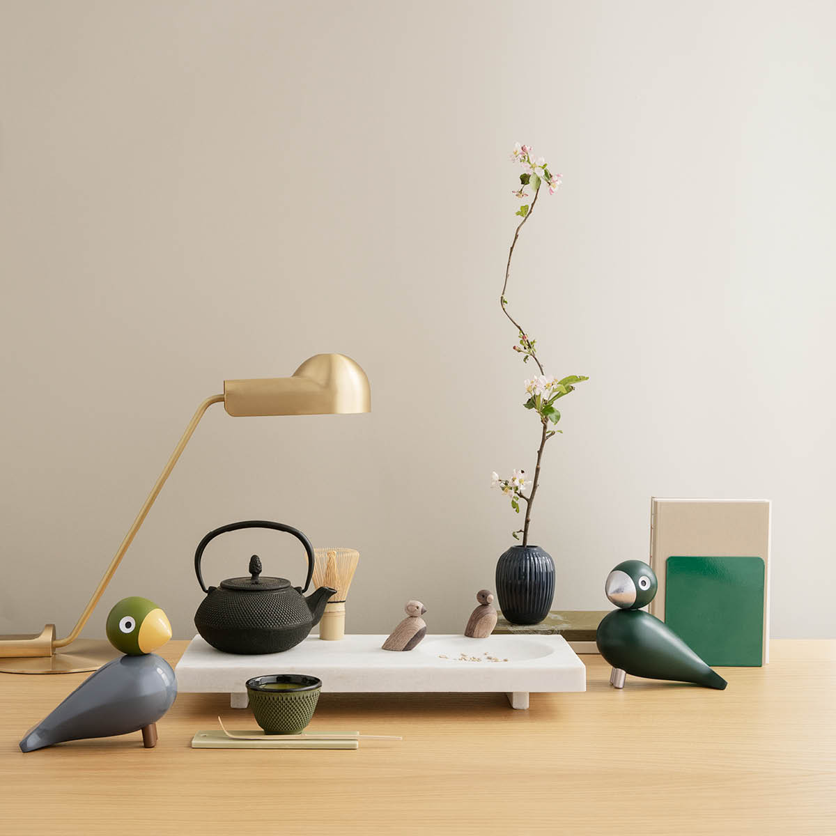 Sångfågel 15,1 cm Nightingale Aqua