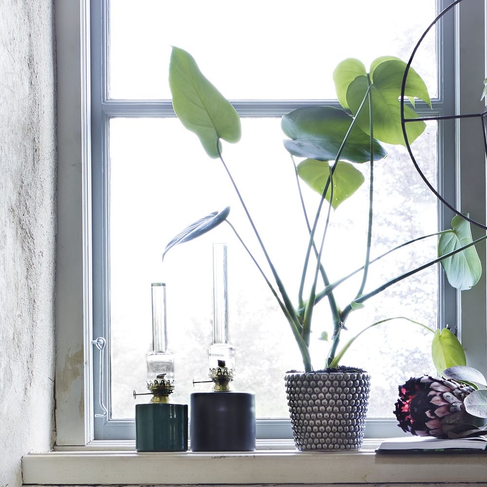 Fotogenlampa Rak Stor Plåt Svart