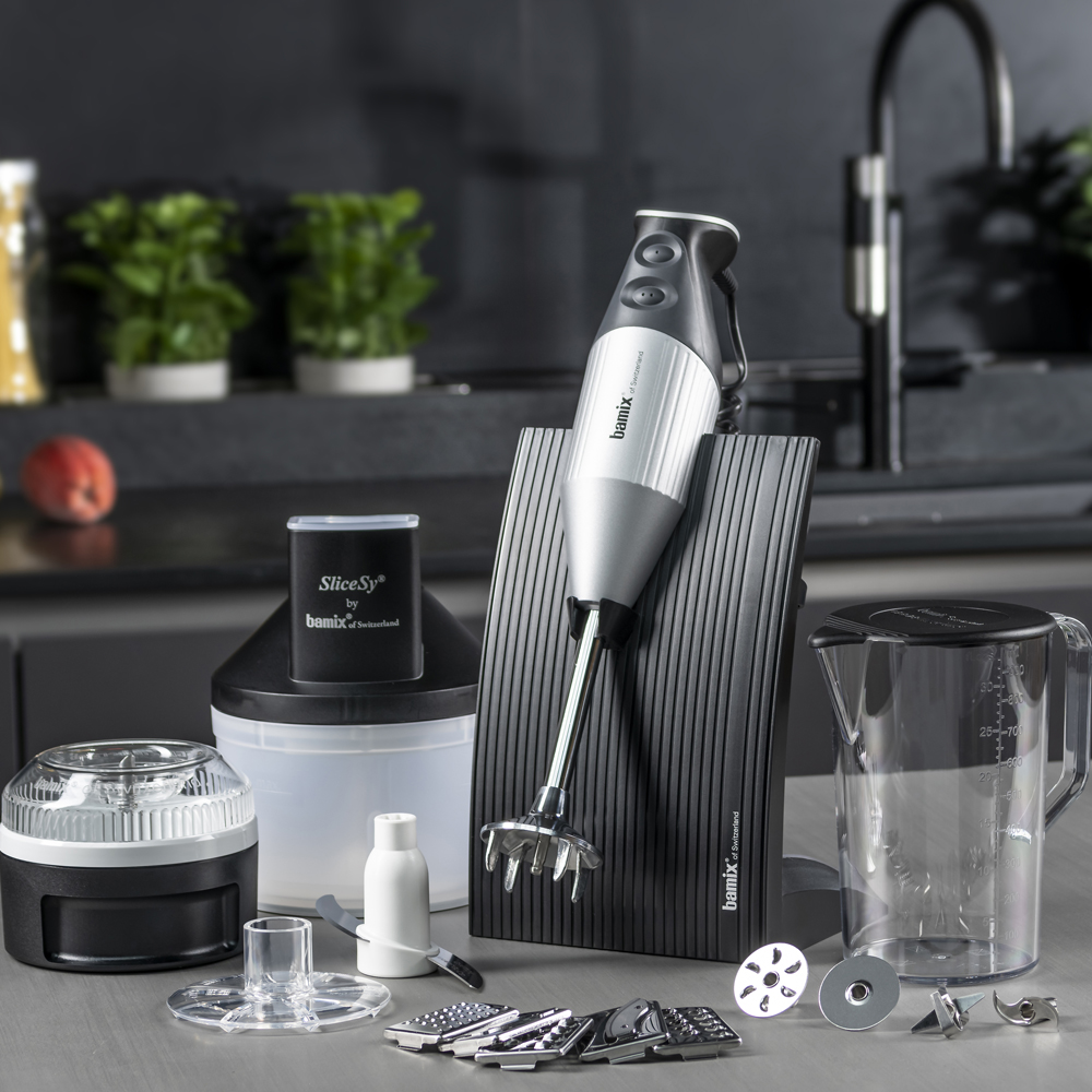 Bamix Stavmixer Swissline Superbox 200 w Silvergrå