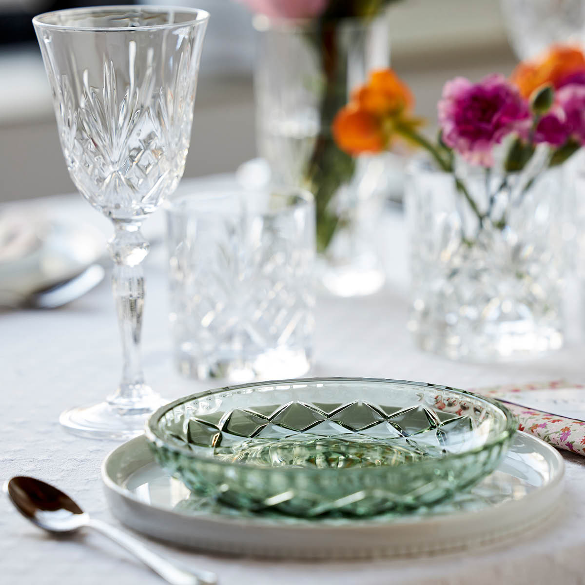 Sorrento Assiett Glas 16 cm 4-pack Grön