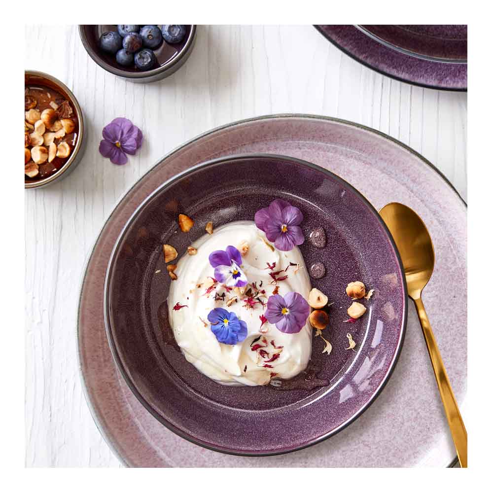 Soppsk&aring;l 18 cm Svart/Lila