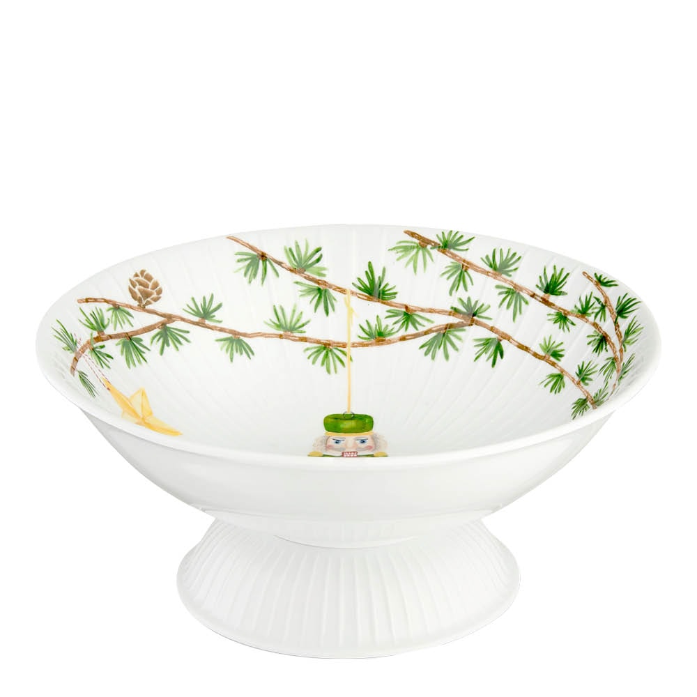 Hammersh?i Christmas Serveringsskål på fot 23 cm Vit