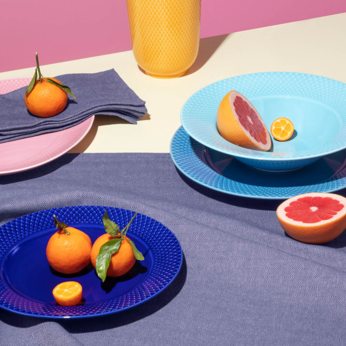 Rhombe Color Tallrik 23 cm Mörkblå