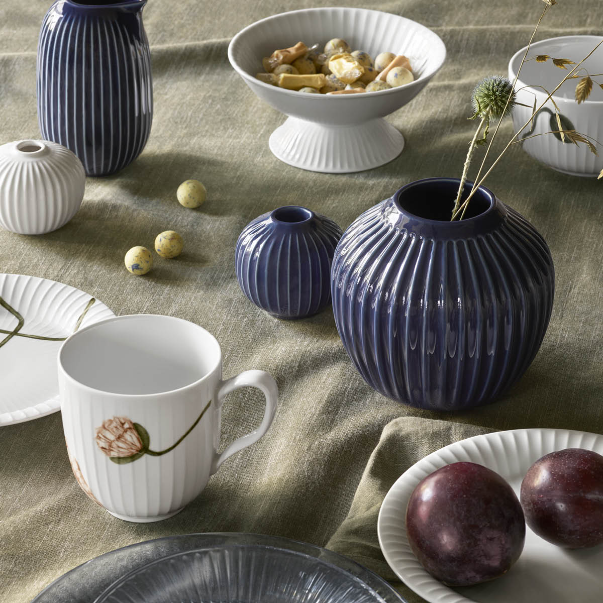 Hammersh?i Vas 12,5 cm Indigo