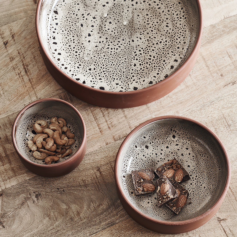 Retro Skål 10x5 cm Rost/Beige