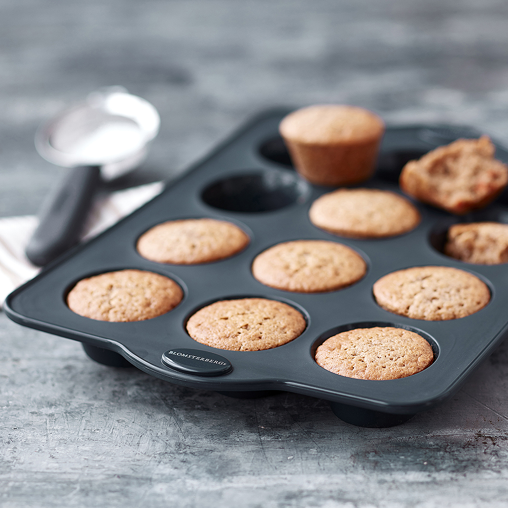 Blomsterbergs Muffinsform för 12 muffins 36x25 cm Grå