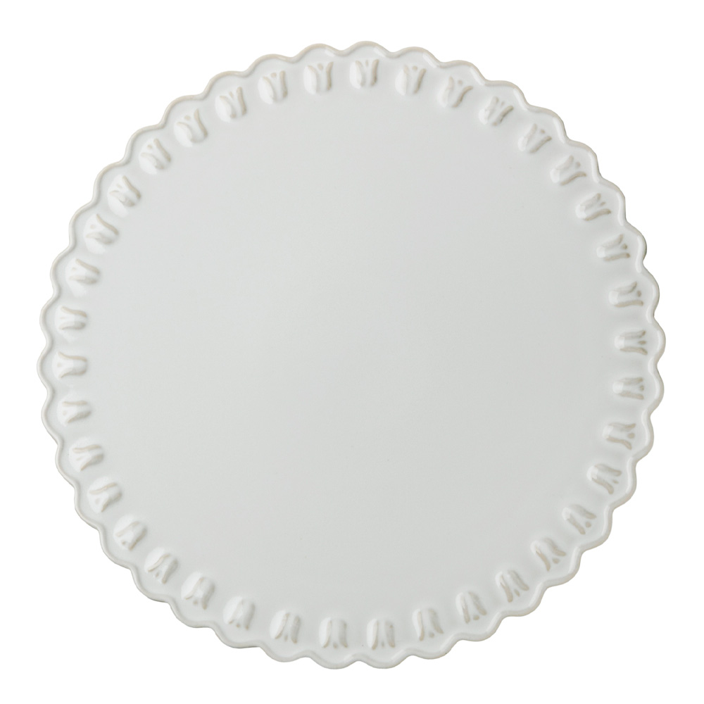 Tulipa Tårtfat 30 cm Vit