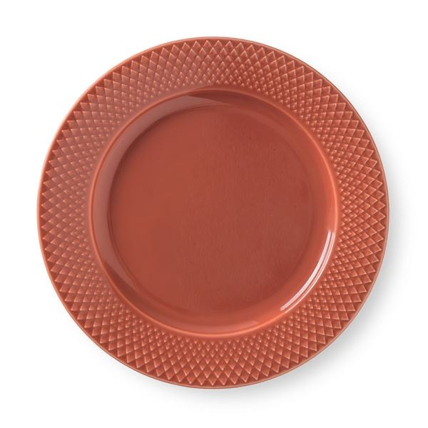 Rhombe Color Tallrik 23 cm Terracotta