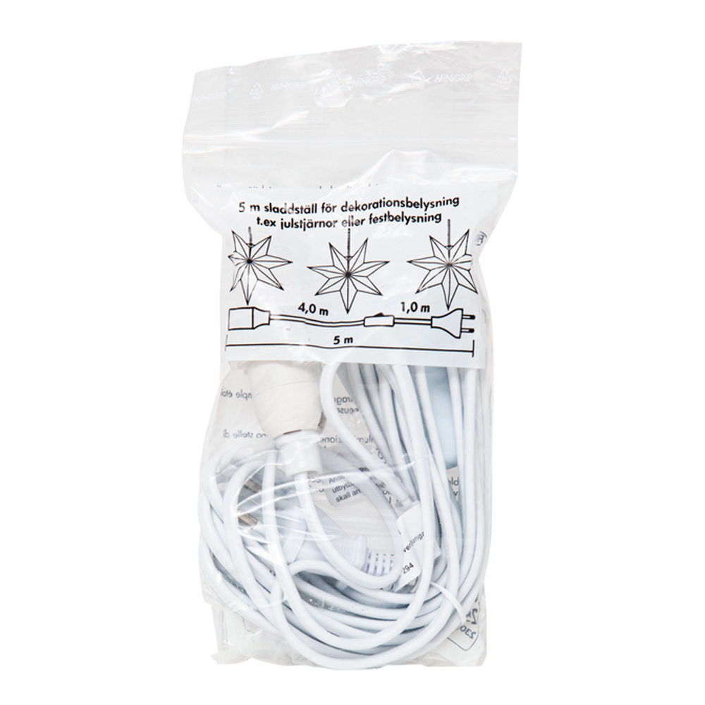 Basic Sladdställ E14 5 m Vit