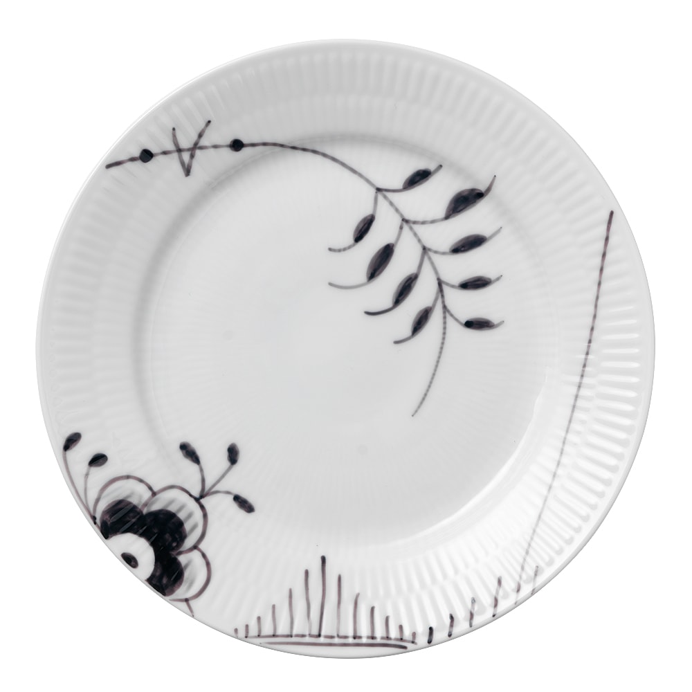 Black Fluted Mega Tallrik 19 cm dekor 2