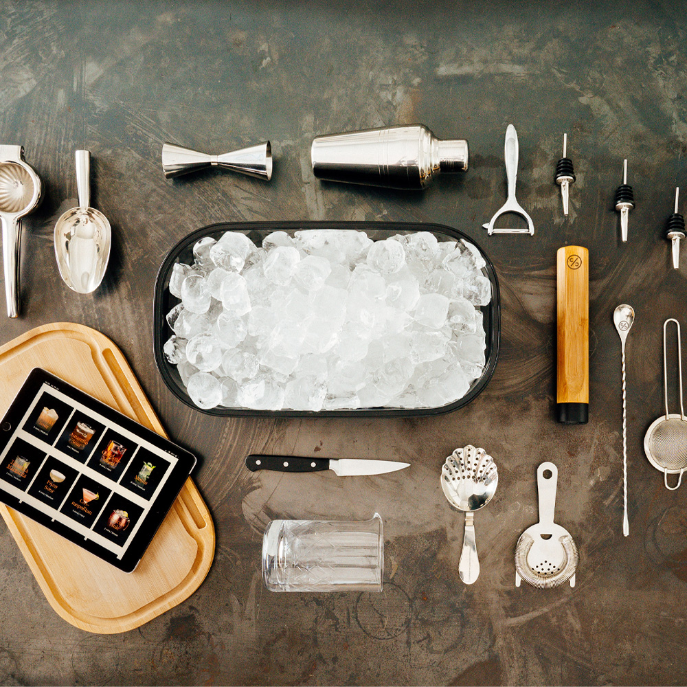 Drinkset i 17 delar Svart