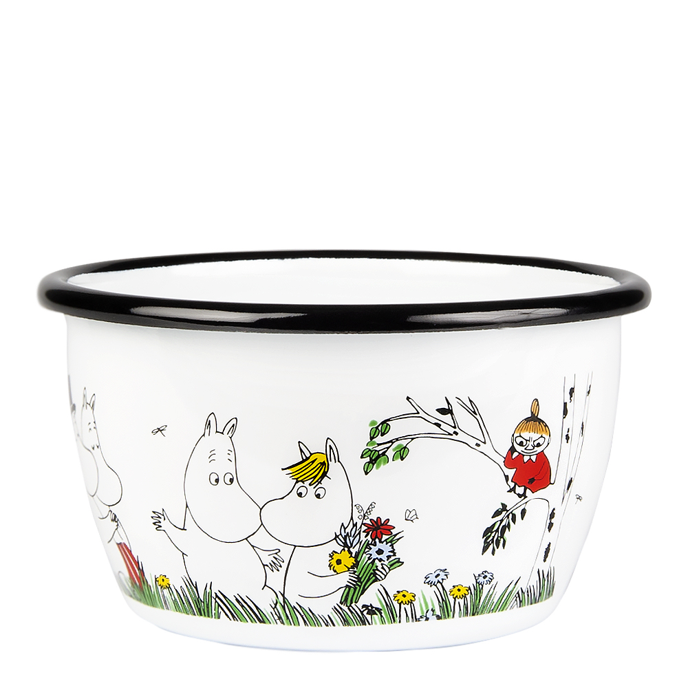 Mumin Emaljskål Glada Familjen 30 cl