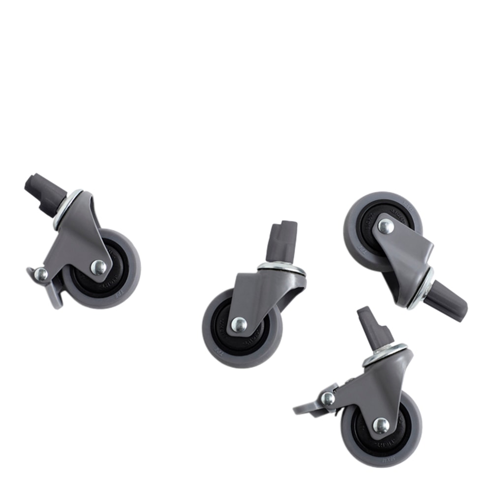 HAY Colour Crate Hjul till förvaringslåda Medium 4-pack Grå