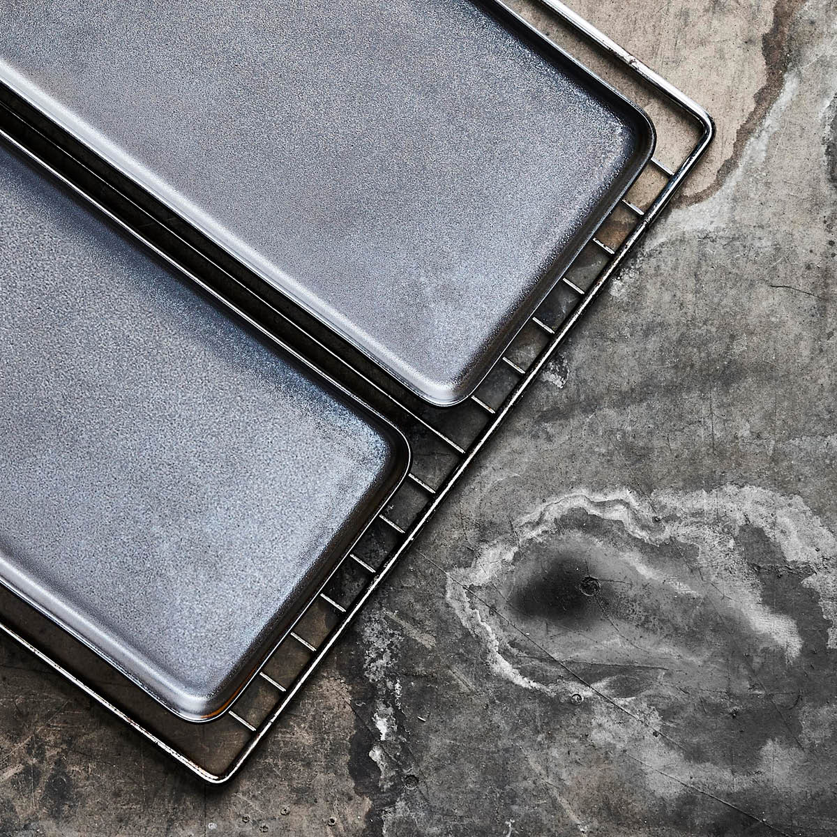 Raw Tallrik rektangulär 34x18 cm 2-pack Metallic Brown