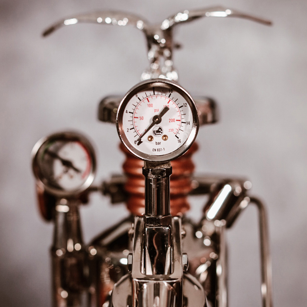 Esperto Manuell Kaffemaskin med Hävarm Mässing