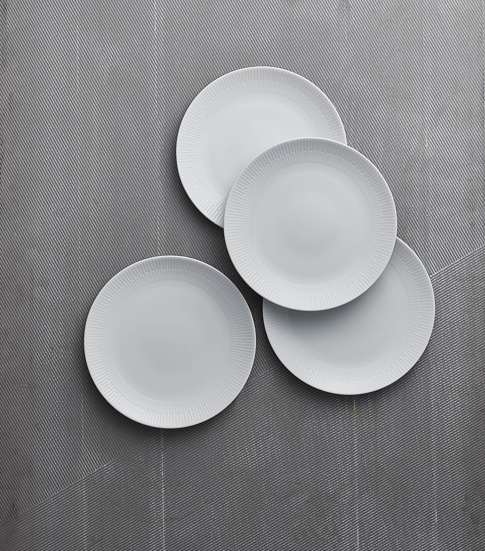 Relief Tallrik 22 cm 4-pack Vit