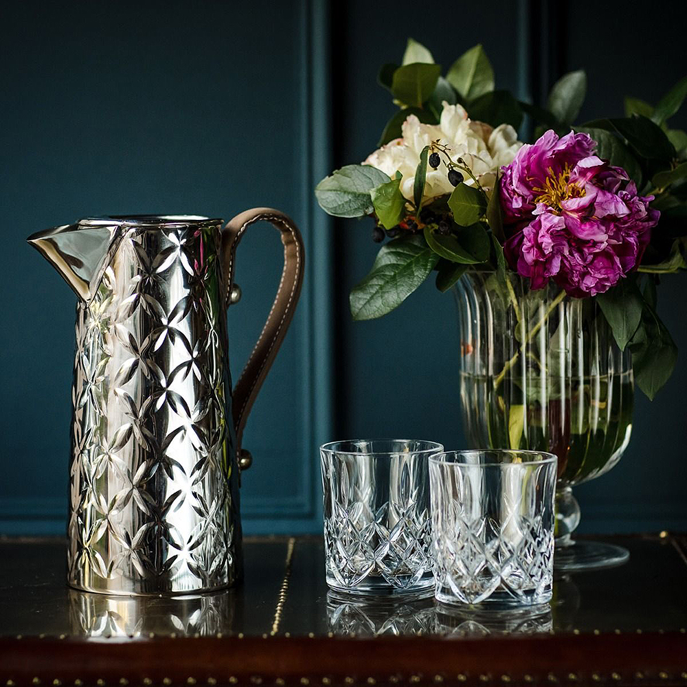 French Fleur Bringare med Läderhandtag