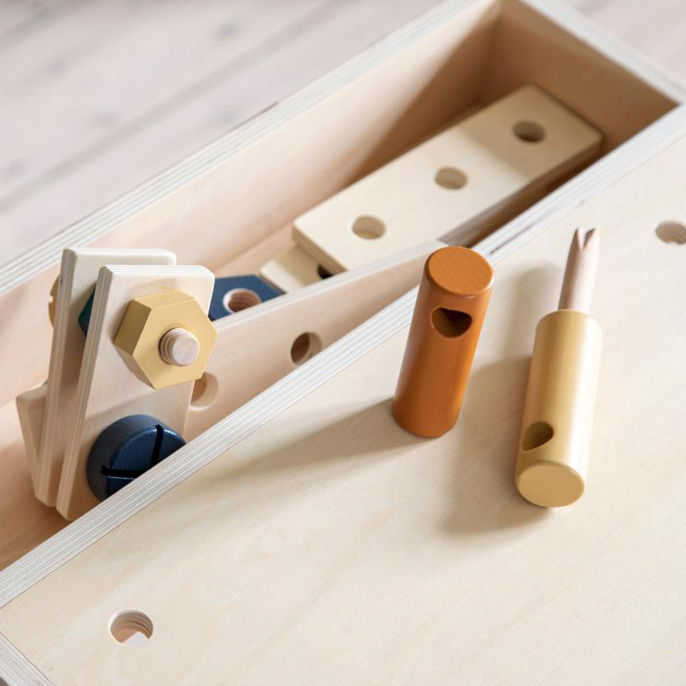 Sebra Toys Byggset i Trä Jetty Grey