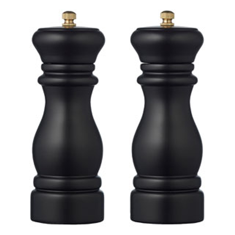 Salt- och pepparkvarnset Himalaya 16,5 cm Svart