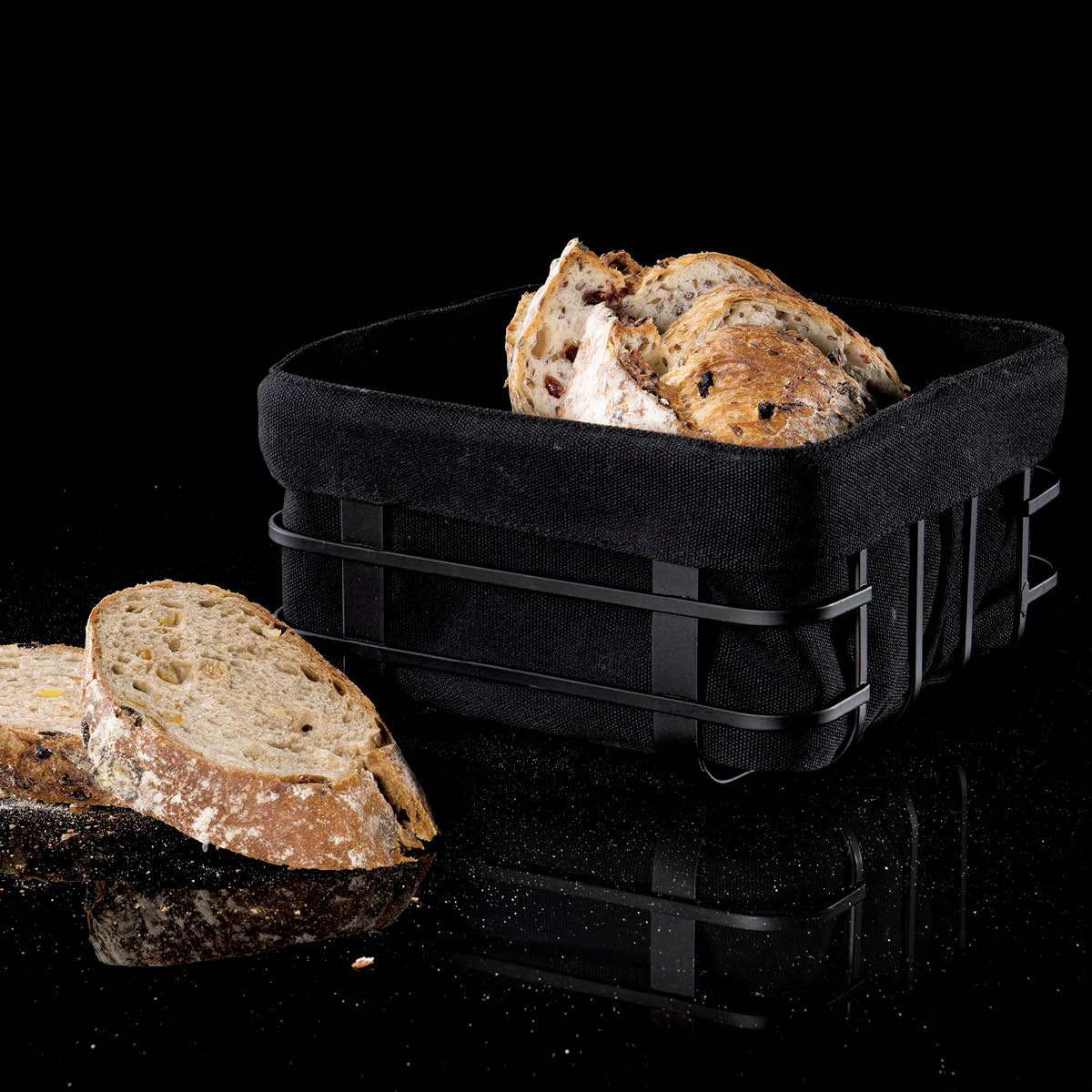 Vintri Brödkorg 19x19 cm Svart