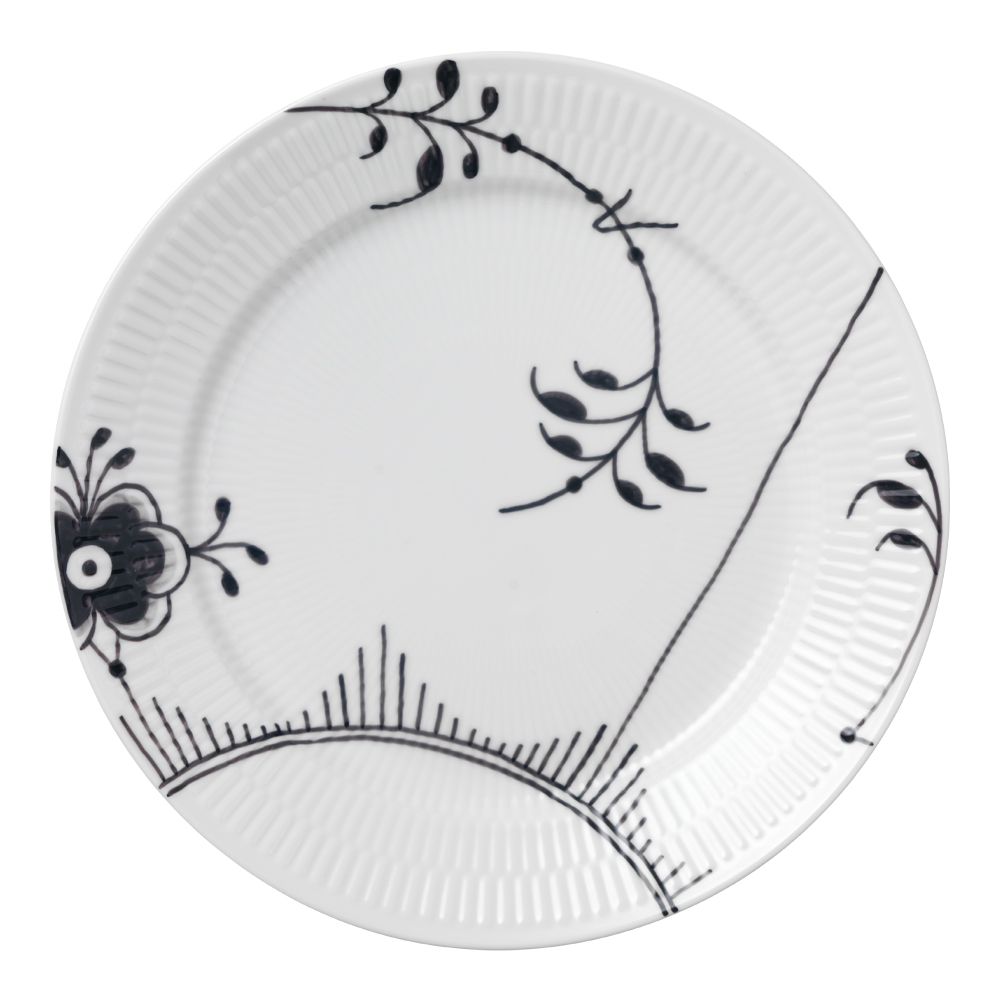 Black Fluted Mega Tallrik 27 cm dekor 2