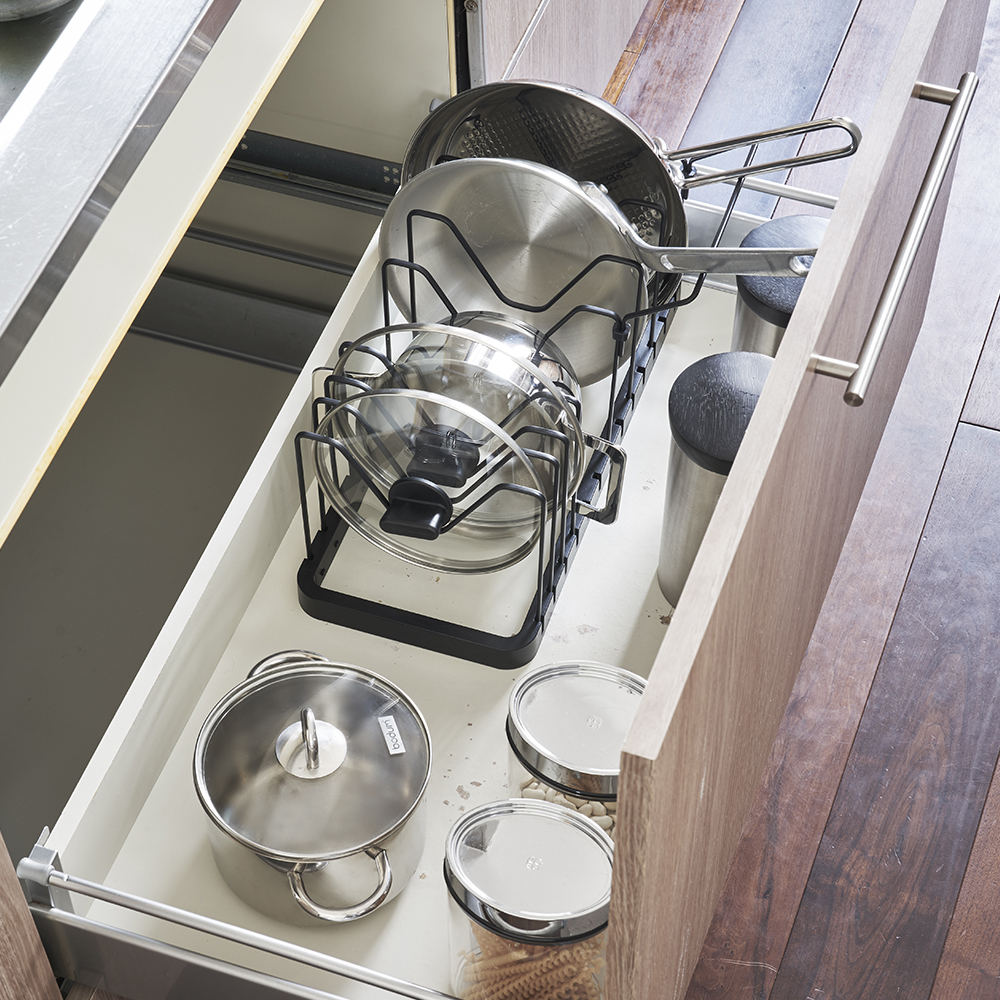 Tower Utdragbart Ställ för Köksredskap 45-82x20 cm Svart