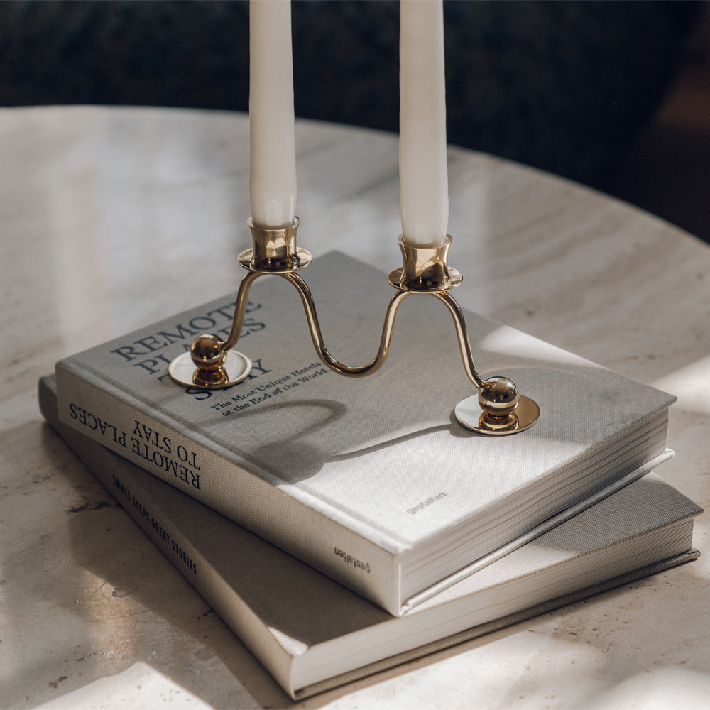 Lignano Sabbiadoro 2 Ljusstake 20 cm Guld