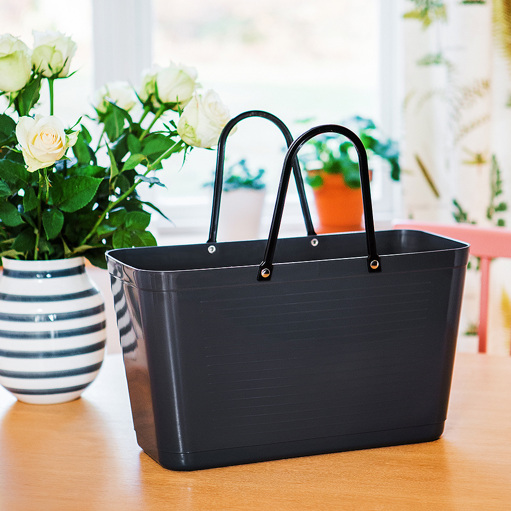 Väska Plast Stor Mörkgrå