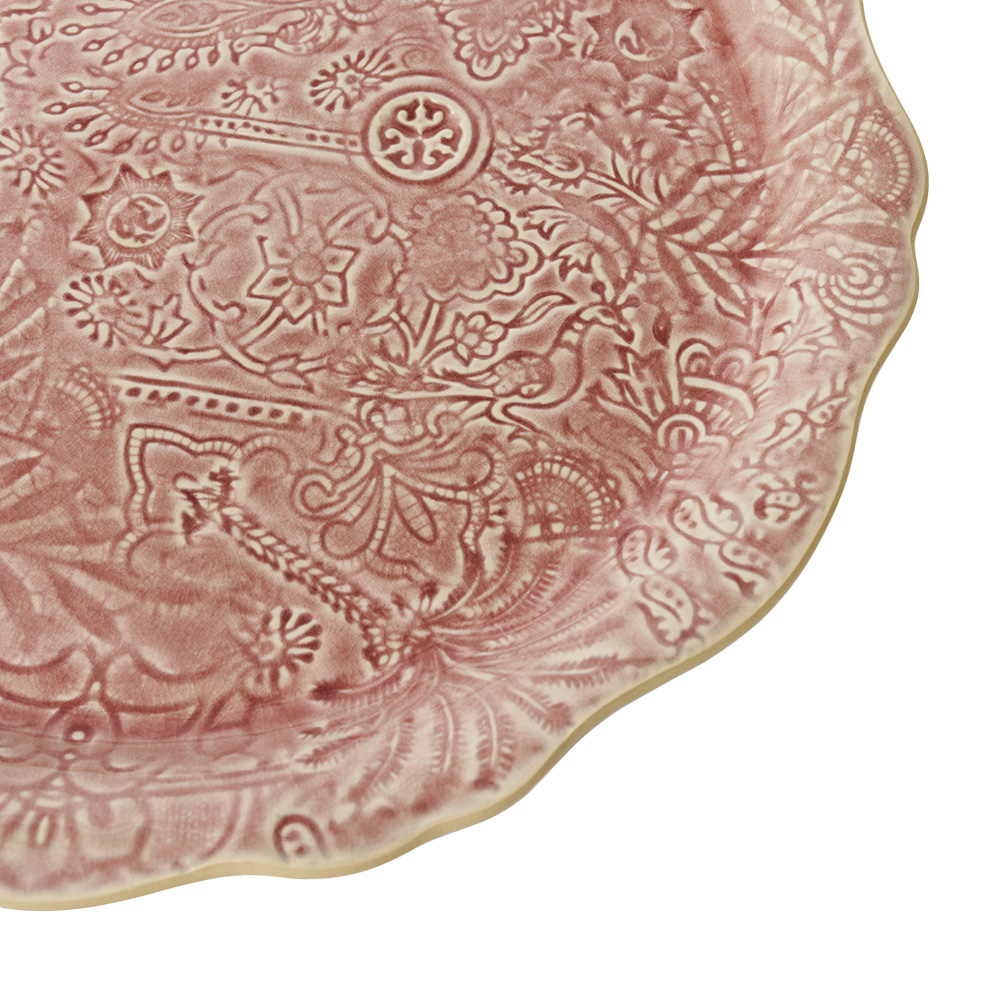 Arabesque Serveringsfat 34 cm Old Rose