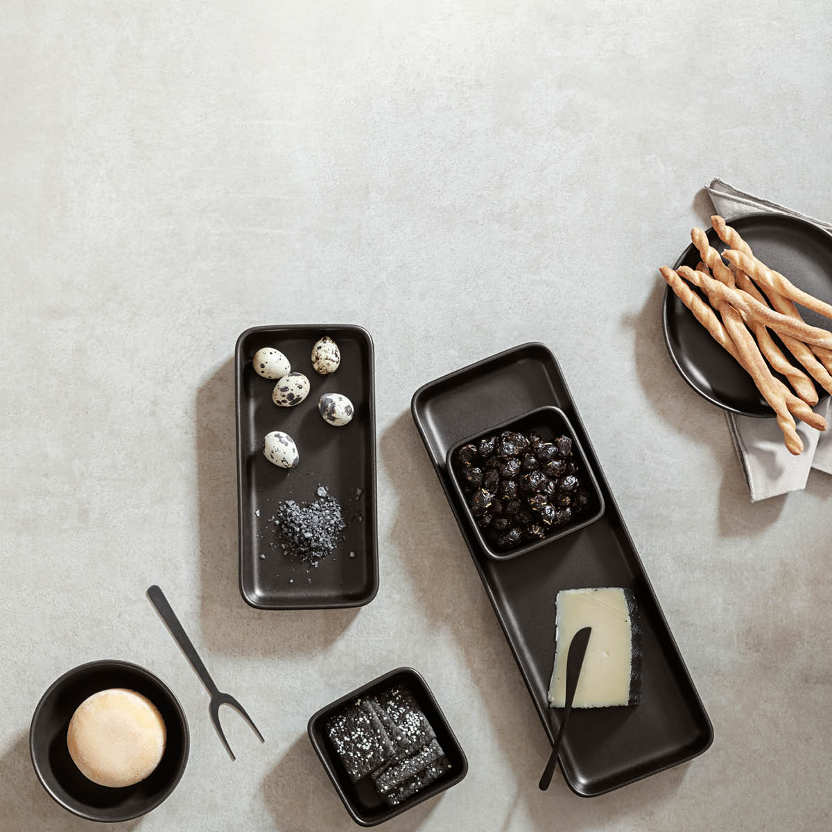 Nordic Kitchen Serveringsfat 12x24 cm Svart