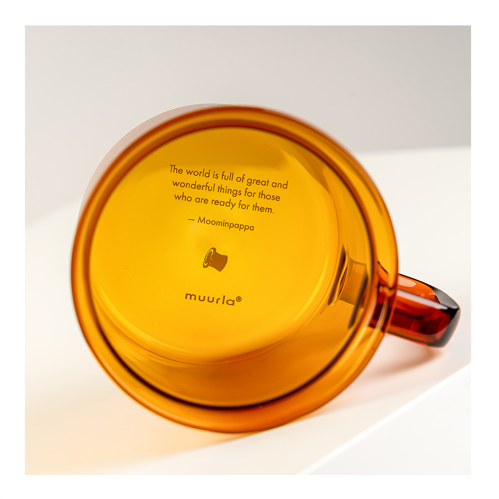 Mumin Glasmugg Muminpappan 35 cl Bärnsten