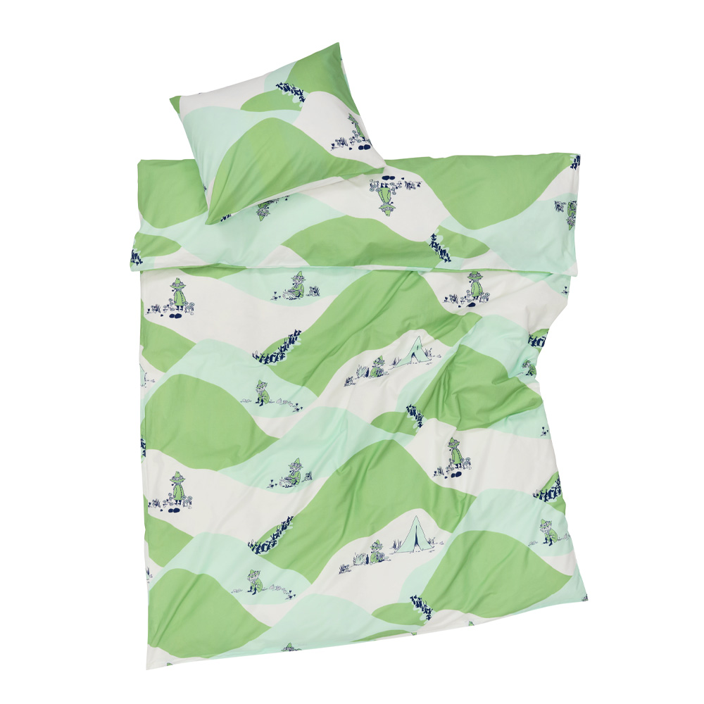 Mumin Bäddset 150x210 cm Snusmumriken Grön