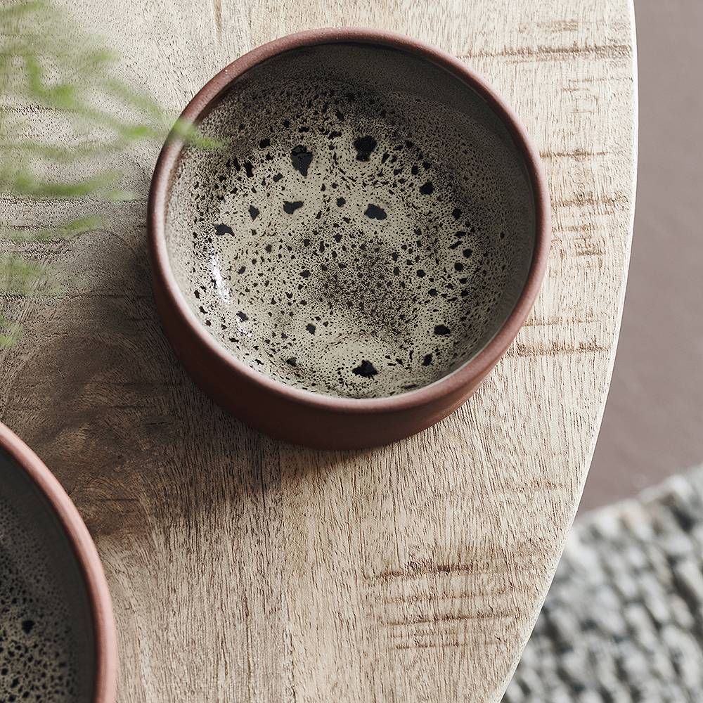 Retro Skål 10x5 cm Rost/Beige