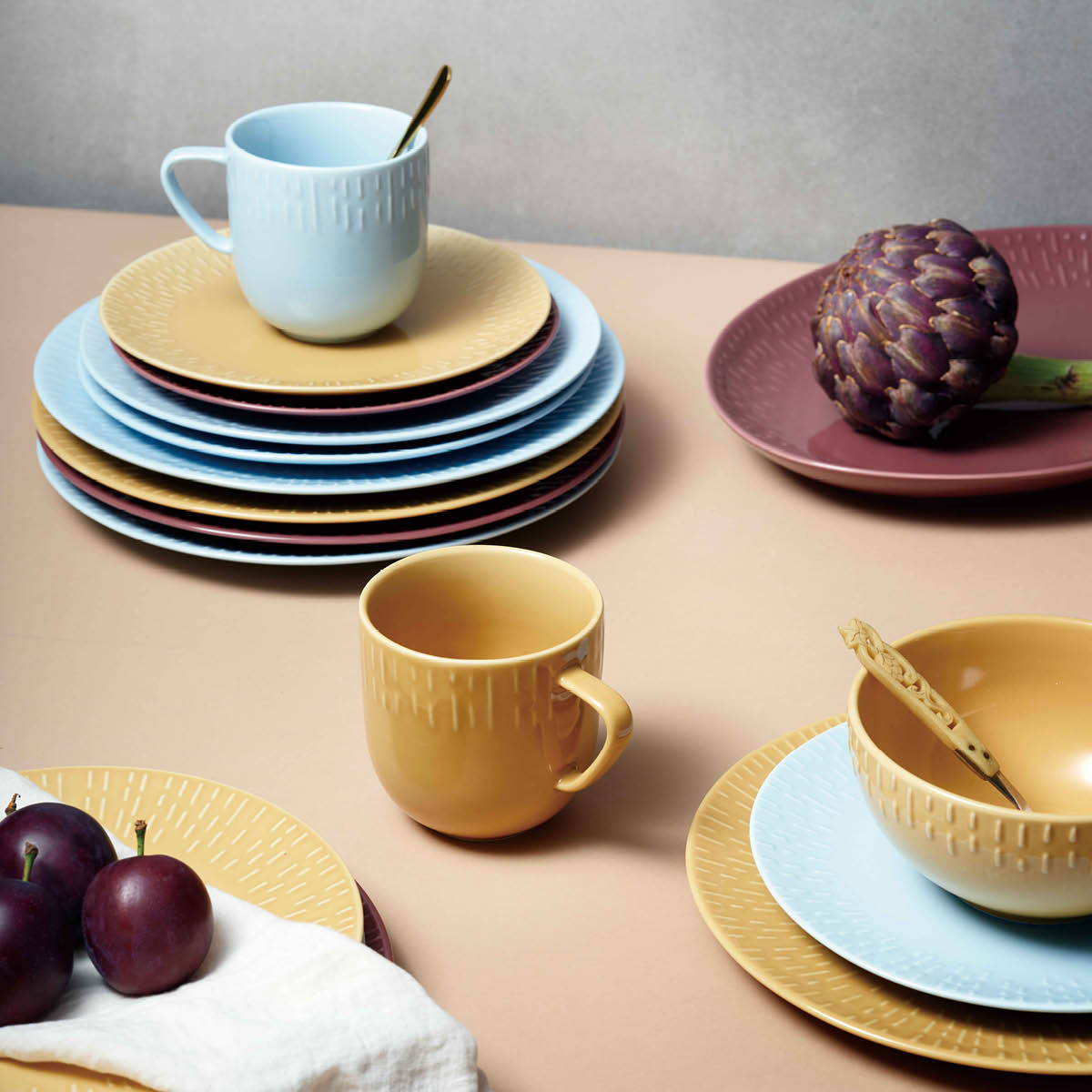 Confetti Desserttallrik 21 cm Aqua