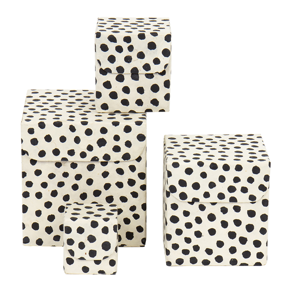 Prick Förvaringslådor 4-pack Svart