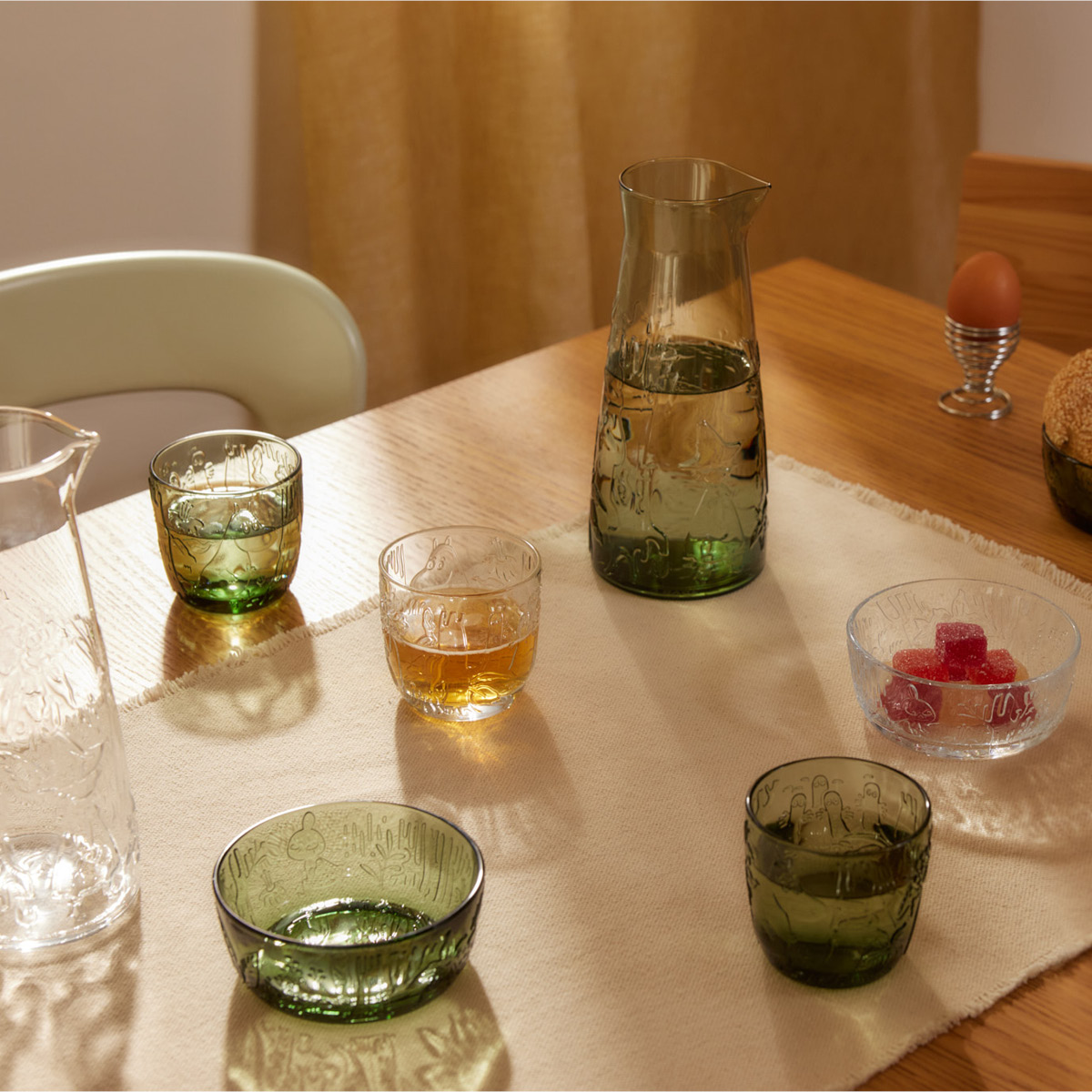 Mumin Glas 28 cl 2-pack Tallgrön