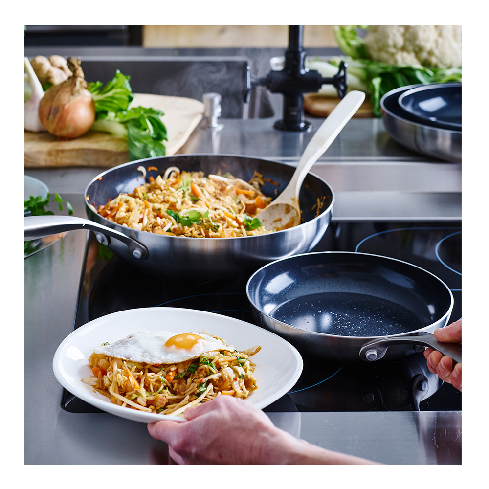 Geneva Stekpannor Set 20+28 cm Rostfri