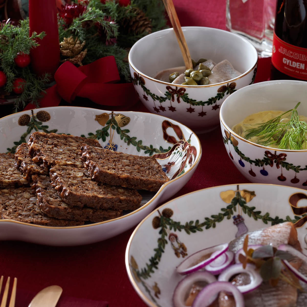 Star Fluted Christmas Skål 30 cl 2-pack