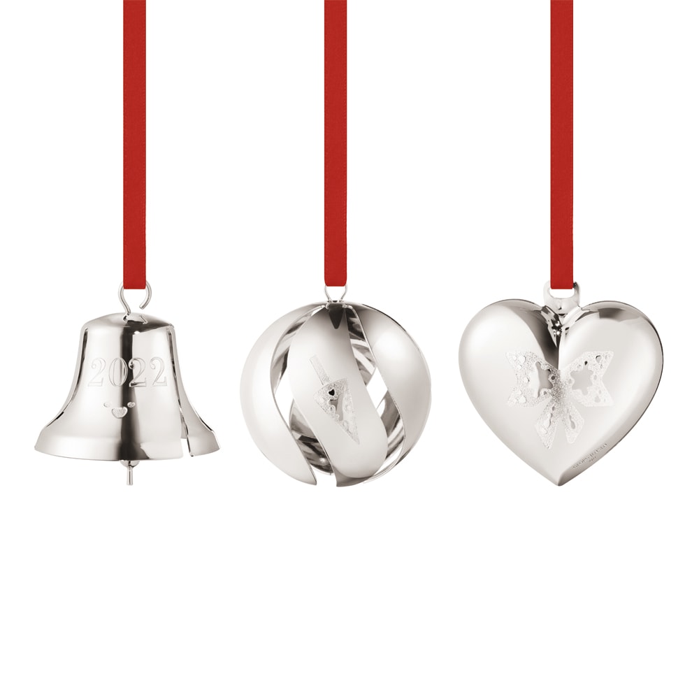 Christmas Collectibles Julhänge 3 delar 6 cm Pläterad