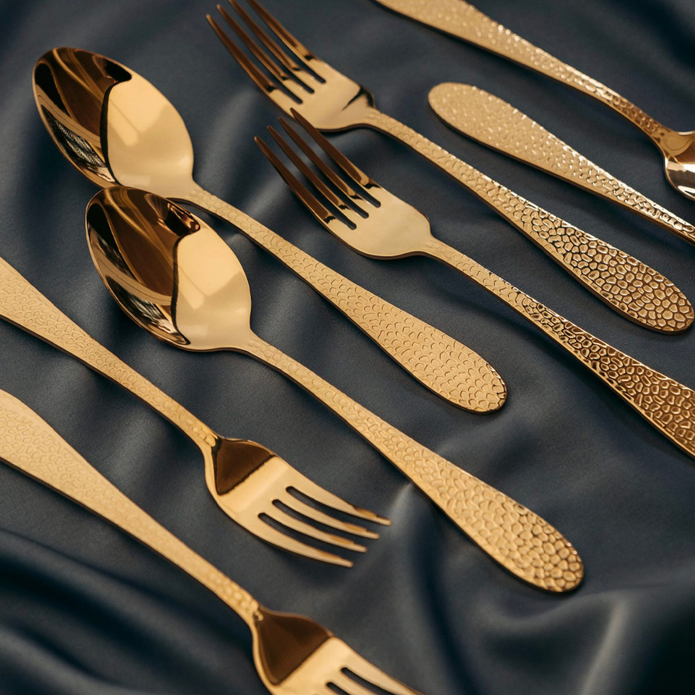 Frost Dessert-/förrättsbestick 8 delar Mässing