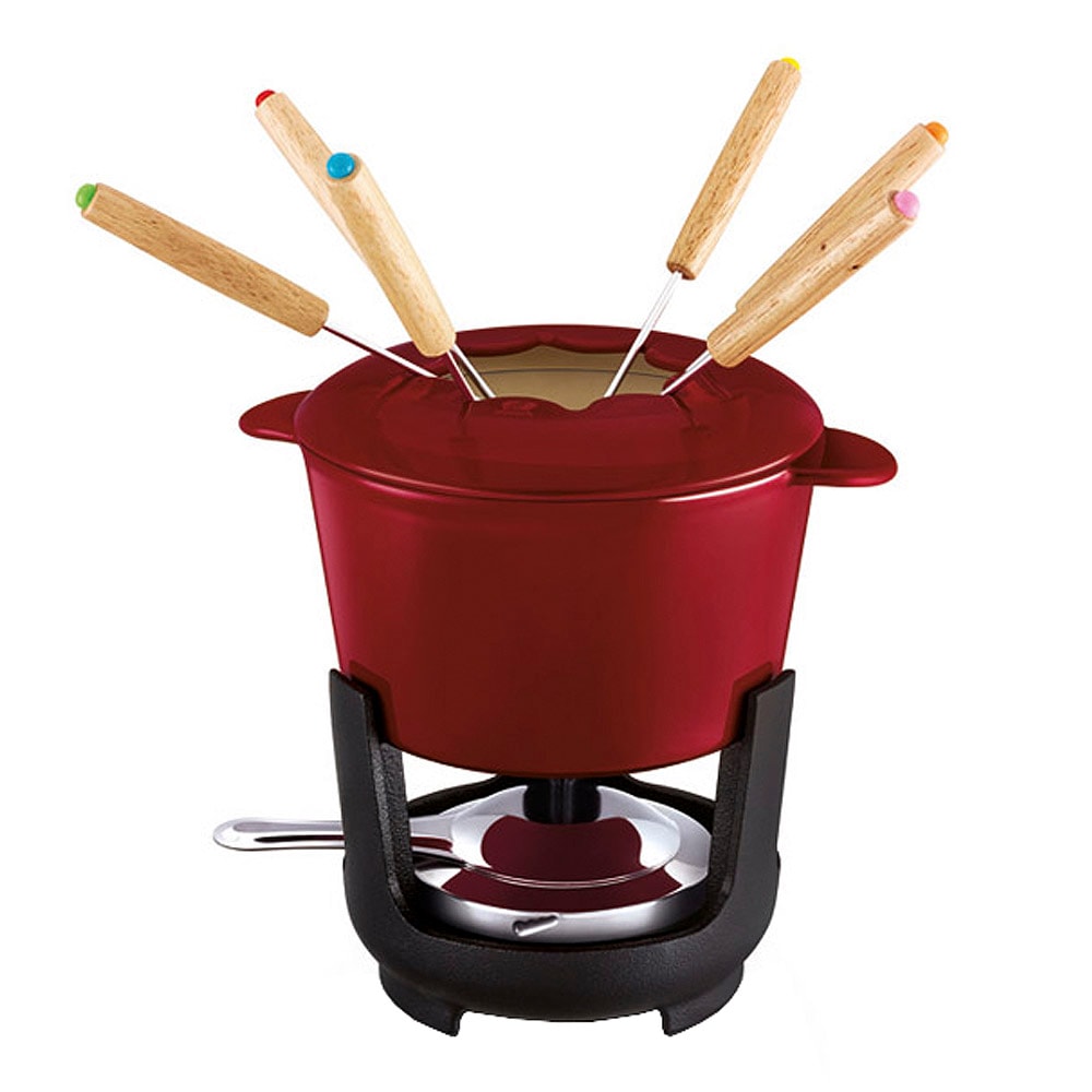 Fondueset Gjutjärn 1,1 L Röd