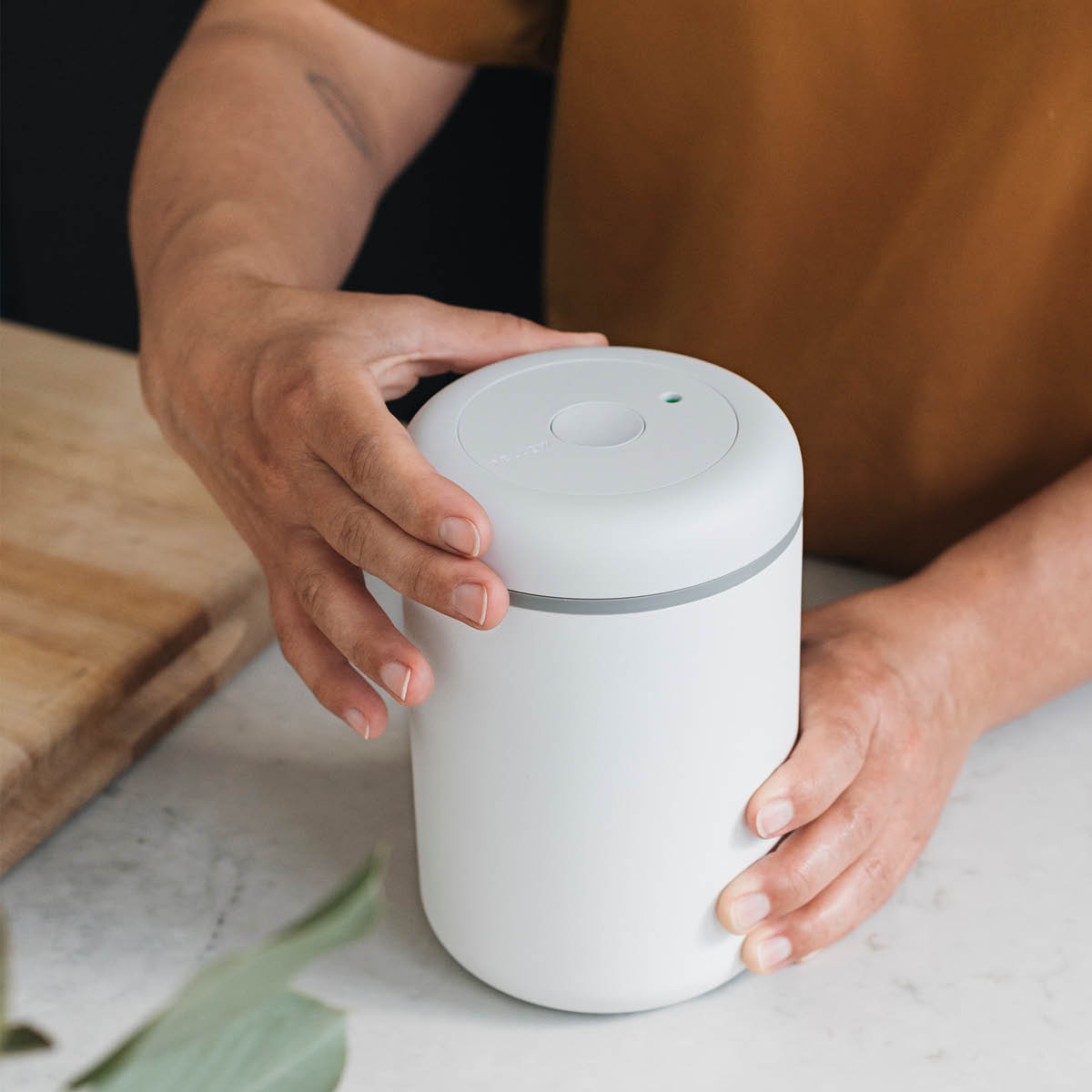 Atmos Vakuum Förvaringsburk 1,2 L Vit